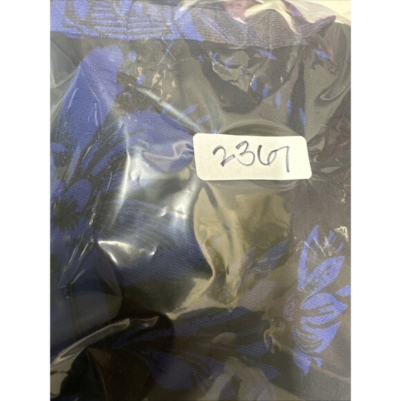 FUZZI Jean Paul Gaultier Dress Plus Size 22 Black Blue Floral Pullover Mesh NEW - Picture 13 of 13